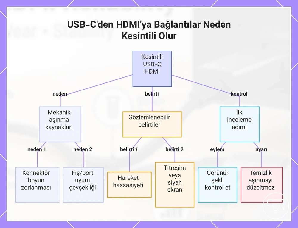 USB-C'den HDMI'ya Bağlantılar Neden Kesintili Olur