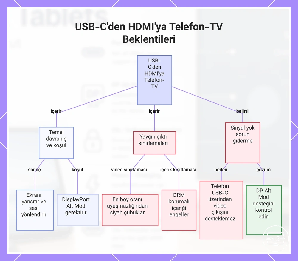 USB-C'den HDMI'ya Telefon-TV Beklentileri
