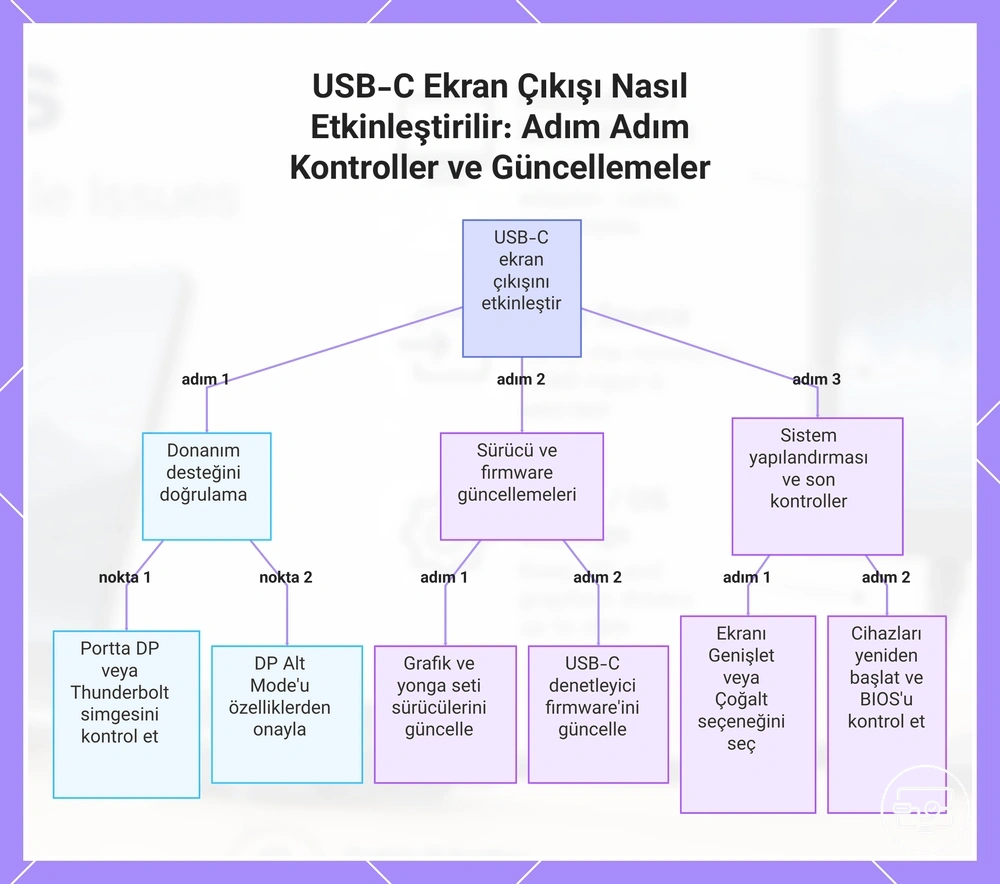 USB-C Ekran Çıkışı Nasıl Etkinleştirilir: Adım Adım Kontroller ve Güncellemeler