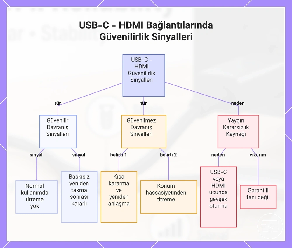 USB-C - HDMI Bağlantılarında Güvenilirlik Sinyalleri