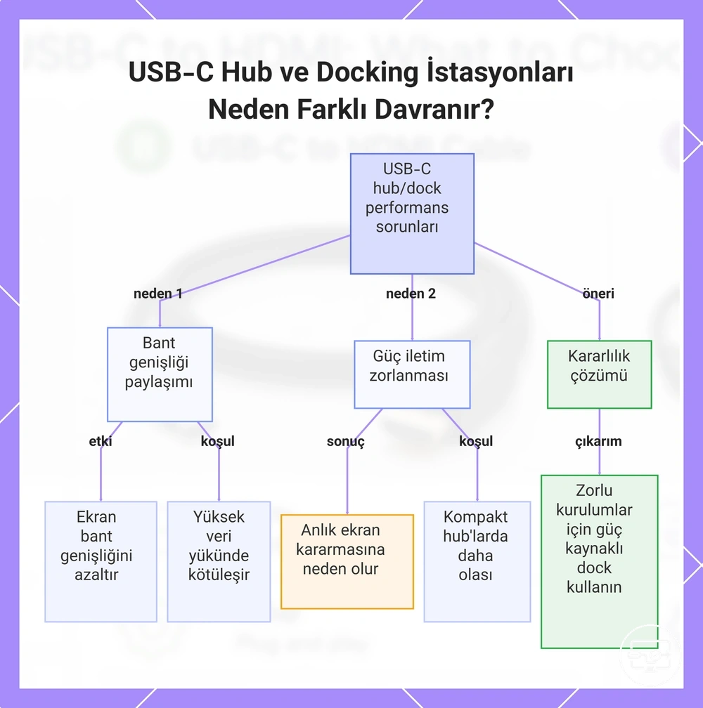 USB-C Hub ve Docking İstasyonları Neden Farklı Davranır?