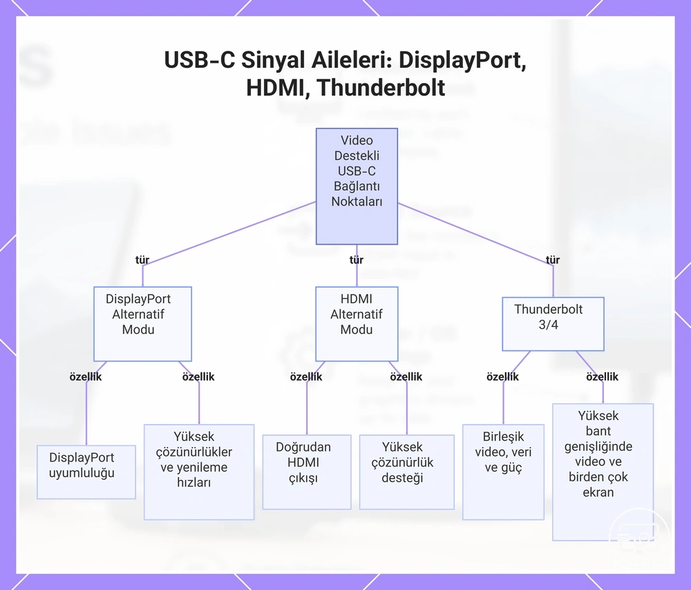 USB-C Sinyal Aileleri: DisplayPort, HDMI, Thunderbolt