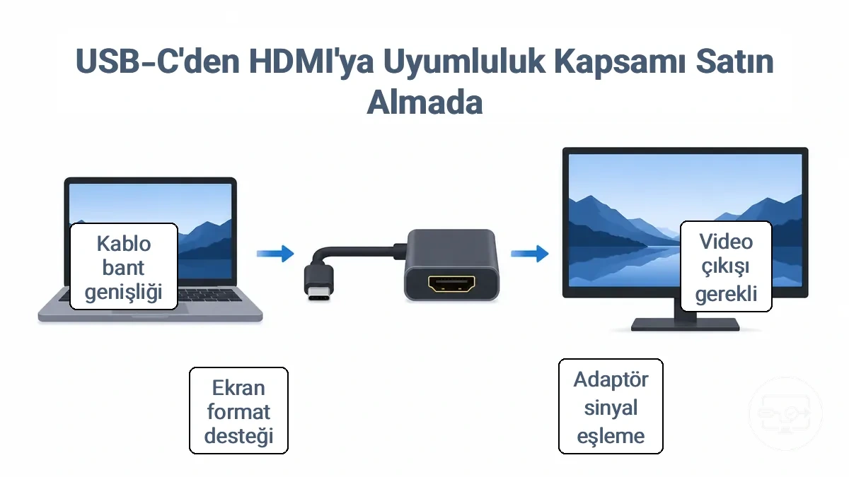 Usb cden hdmiya satin alma uyumluluk kapsami